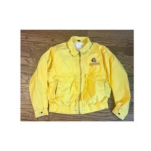 80s Vintage Captain Morgan Yellow Bomber Jacket Men’s Medium Spiced Rum Promo